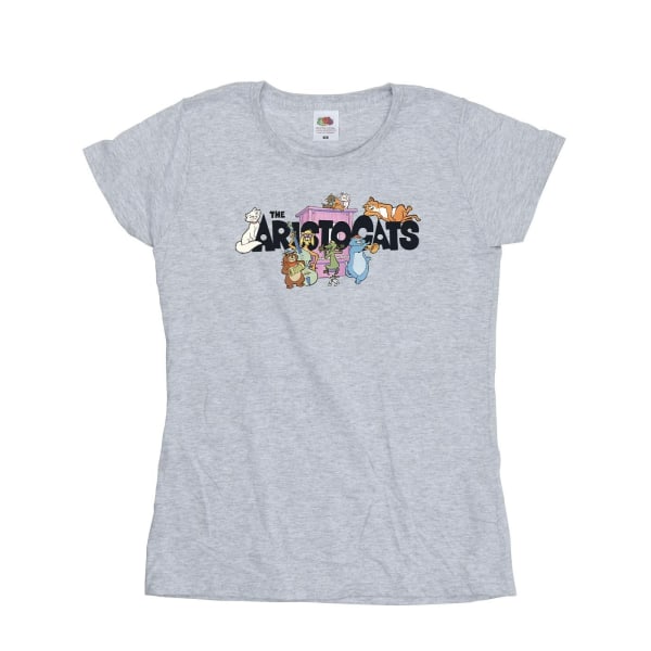 Disney Womens/Ladies Aristocats Logo Cotton T-Shirt M Sports Gr Sports Grey M