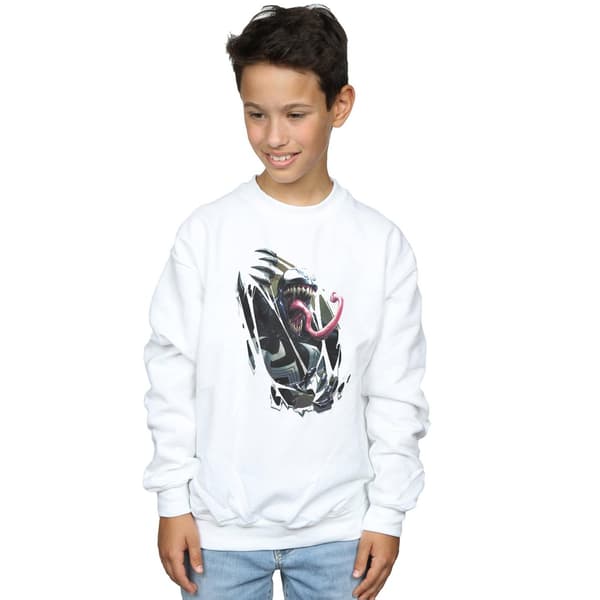 Marvel Pojkar Venom Inside Me Tröja 12-13 År Vit White 12-13 Years