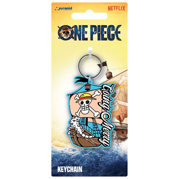 One Piece Live Action The Going Merry PVC Nyckelring En Storlek Blå Blue/White/Brown One Size