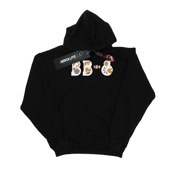 Star Wars Boys The Rise Of Skywalker BB-8 Text Logo Hoodie 3-4 Black 3-4 Years