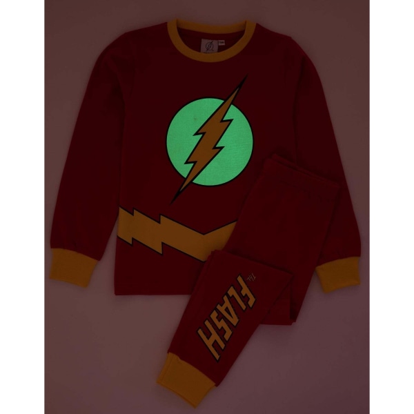 The Flash Barn/Barn Logo Glow In The Dark Pyjamas Set 13-14 Red 13-14 Years