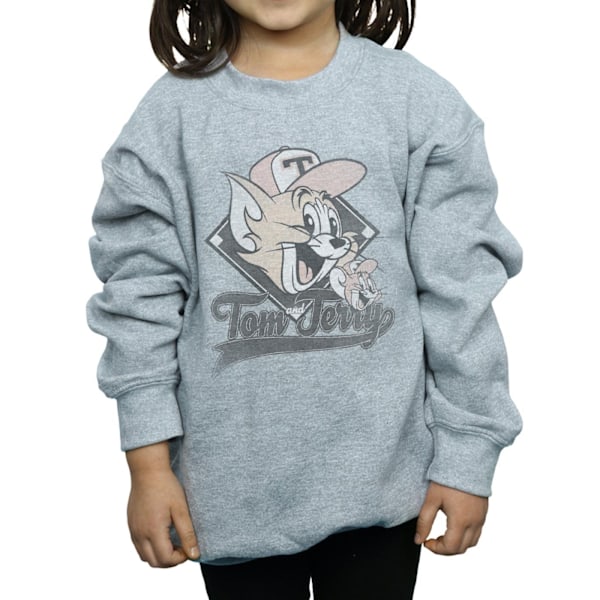 Tom And Jerry Girls Baseball Caps Sweatshirt 7-8 år Sports G Sports Grey 7-8 Years