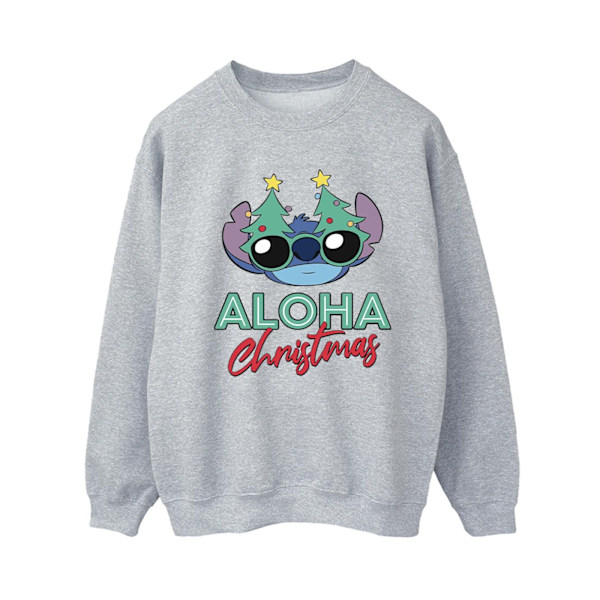 Disney Dam/Kvinnor Lilo Och Stitch Julgran Nyanser Tröja Sports Grey XXL
