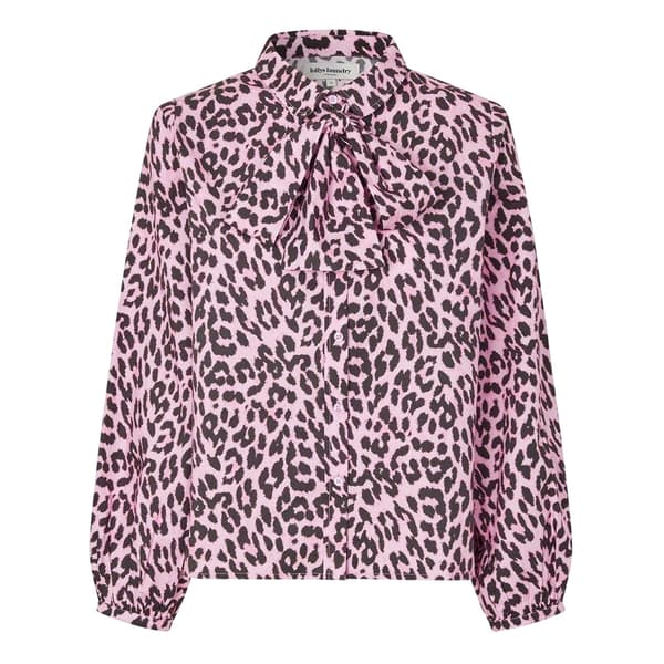 Lollys Laundry Dam Ellie Leopard Slips Hals Skjorta 10 UK Light Pink 10 UK