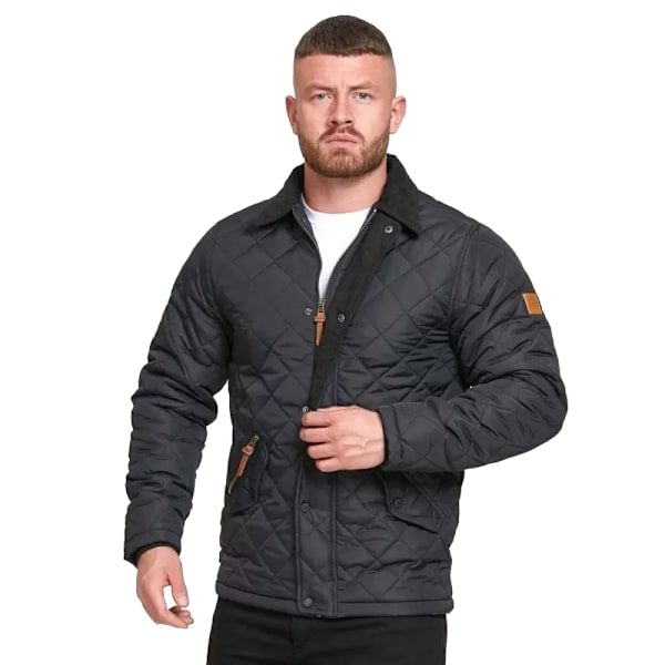 Duke Herr D555 Matias Corduroy Krage Vadderad Jacka M Svart Black M