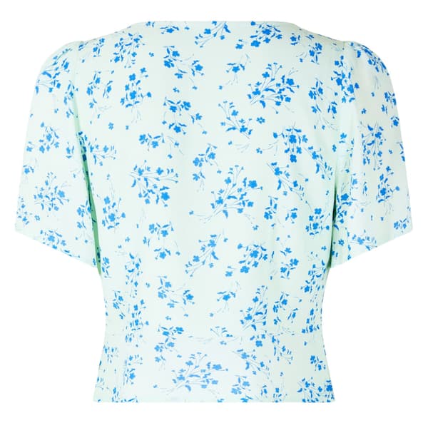 Jack Wills Dam/Dam Keyhole Regular Kortärmad Blus 1 Seaglass 14 UK