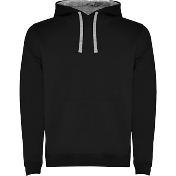 Roly Herr Urban Hoodie M Solid Black/Grey Marl Solid Black/Grey Marl M