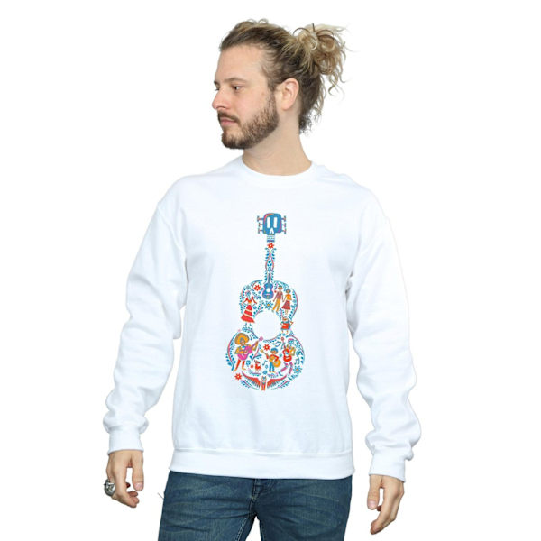 Disney Herr Coco Gitarr Mönster Sweatshirt M Vit White M