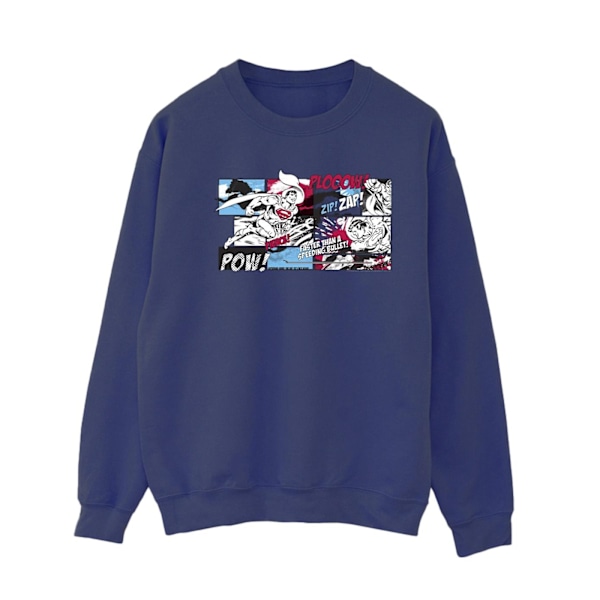 DC Comics Dam/Kvinnor Superman Serietidning Sweatshirt S Marinblå Navy Blue S