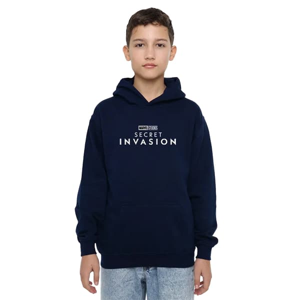 Secret Invasion Barn/Barn Logo Pull Over Hoodie 5-6 År Black 5-6 Years