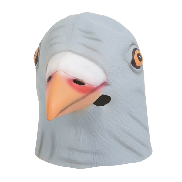 Bristol Novelty Unisex Latex Pigeon Head Mask One Size Grå/Ora Grey/Orange One Size