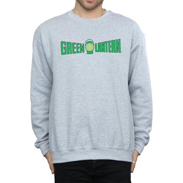 DC Comics Herr Grön Lykta Text Logo Sweatshirt XL Sports Grå Sports Grey XL