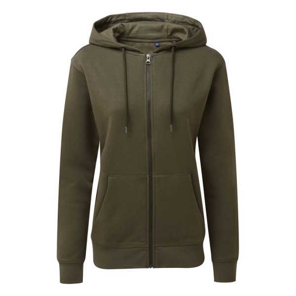 Asquith & Fox Ekologisk hoodie med dragkedja för dam/dam 10 UK Ol Olive 10 UK