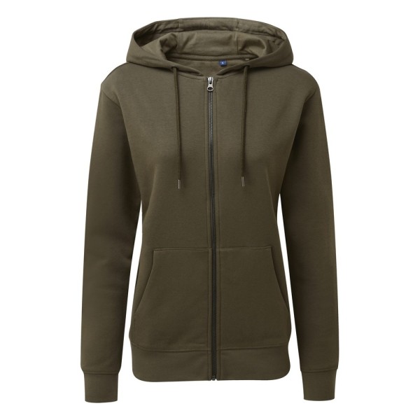 Asquith & Fox Ekologisk hoodie med dragkedja för dam/dam 12 UK Ol Olive 12 UK