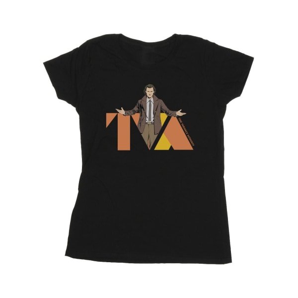 Marvel Dam/Kvinnor Loki TVA Pose Bomull T-shirt L Svart Black L