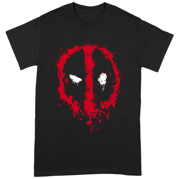 Deadpool Unisex Vuxen Splat T-shirt L Svart/Röd Black/Red L