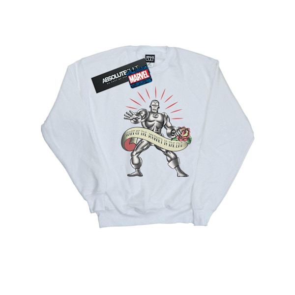 Marvel Boys Iron Man The End Tattoo Sweatshirt 12-13 år Vit White 12-13 Years