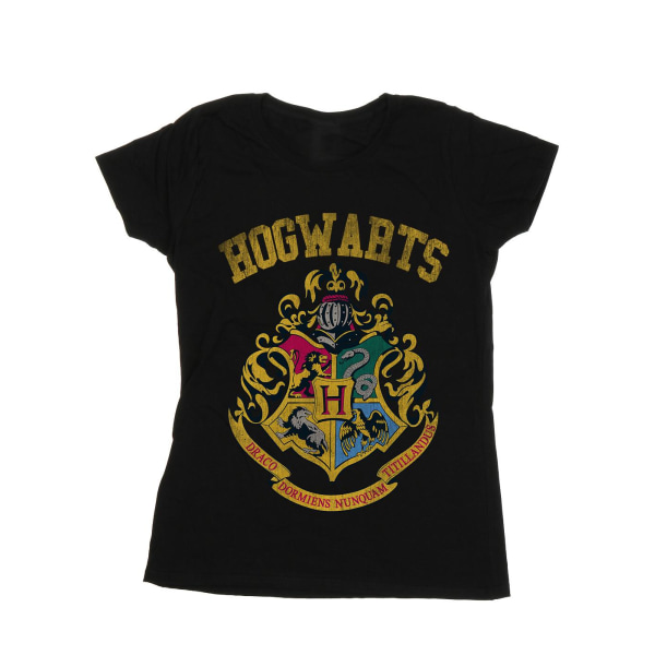 Harry Potter Dam/Kvinnor Hogwarts Varsity Bomull T-shirt M Svart Black M
