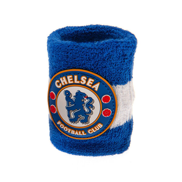 Chelsea FC Unisex Vuxen Crest bomullsarmband (paket med 2) Ett Royal Blue/White One Size