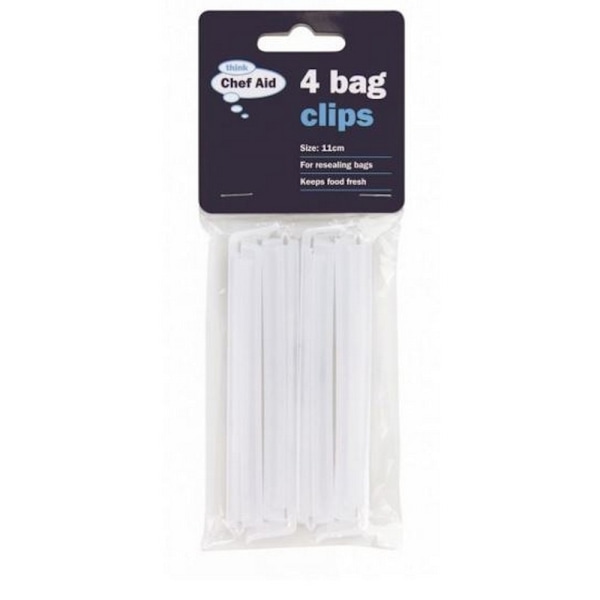 Chef Aid Plastpåsklämmor (4-pack) 4-pack Vit White Pack Of 4