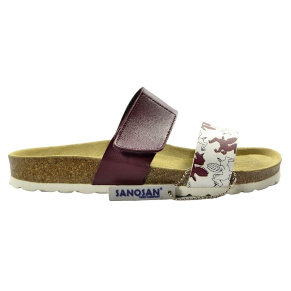 Sanosan Dam/Dam Manhatan Serigr Lädersandaler 4 UK Mörk Dark Vine/White 4 UK