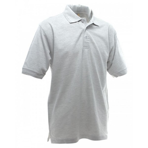 UCC 50/50 Herr tungviktspiké kortärmad poloskjorta Heather Grey 5XL