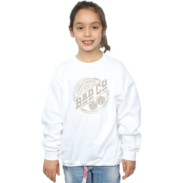 Bad Company Girls Straight Shooter Sweatshirt 7-8 år Vit White 7-8 Years