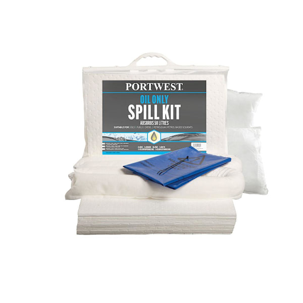 Portwest 50L Oljeutsläppskit One Size Vit White One Size