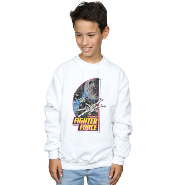 Star Wars Boys Fighter Force Sweatshirt 9-11 år Vit White 9-11 Years