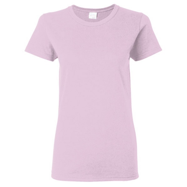 Gildan Dam/Kvinnors T-shirt med kort ärm i tung bomull, Missy Fit Light Pink 2XL