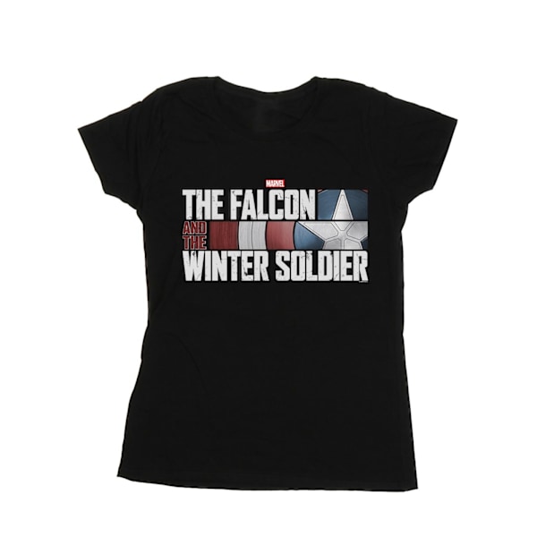 Marvel Dam/Kvinnor The Falcon And The Winter Soldier Logo Bomullströja Black XXL