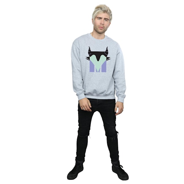 Disney Herr Alphabet M Är För Maleficent Sweatshirt XXL Sports Sports Grey XXL
