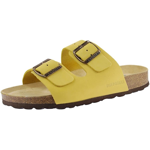 Sanosan Dam/Dam Aston Lädersandaler 4 UK Solgul Sun Yellow 4 UK