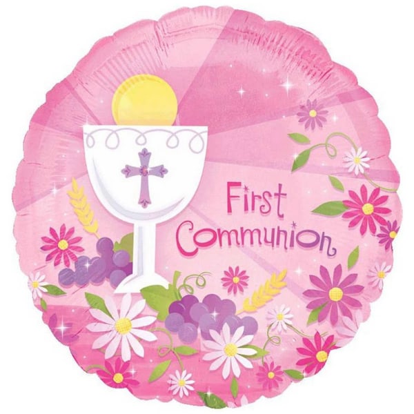 Amscan Första Kommunion Folieballong One Size Rosa Pink One Size