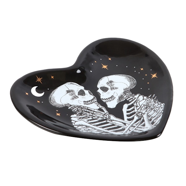 Something Different Skelettpar Trinket Skål En Storlek Svart Black/White/Gold One Size