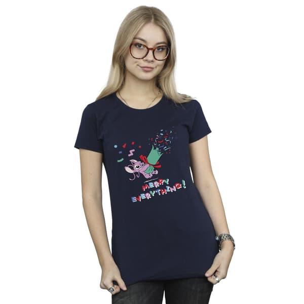 Disney Dam Lilo Och Stitch Angel Merry Everything Bomull Navy Blue S