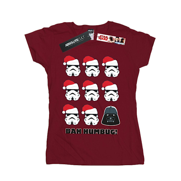 Star Wars Dam/Damer Jul Humbug Bomull T-shirt XL Burgund Burgundy XL