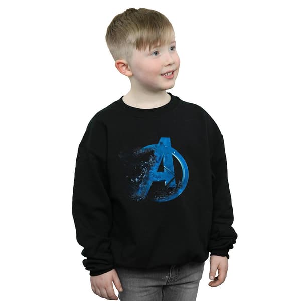 Marvel Pojkar Avengers Endgame Dusted Logo Tröja 9-11 År Black 9-11 Years