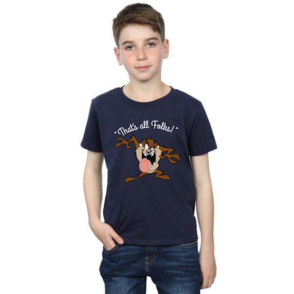 Looney Tunes Boys Taz That's All Folks T-shirt 12-13 år Marinblå Navy Blue 12-13 Years