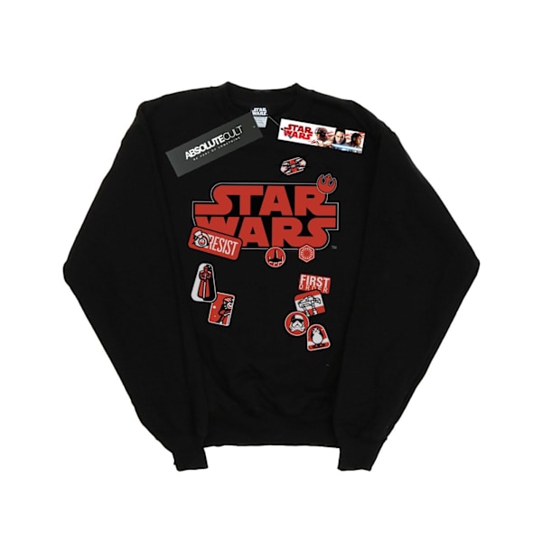 Star Wars Boys The Last Jedi Badges Sweatshirt 12-13 år Svart Black 12-13 Years