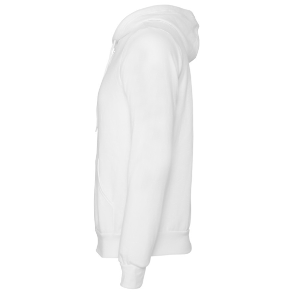 Canvas Unisex Dragkedja Polycotton Fleece Tröja med Huva / Luva DTG White M