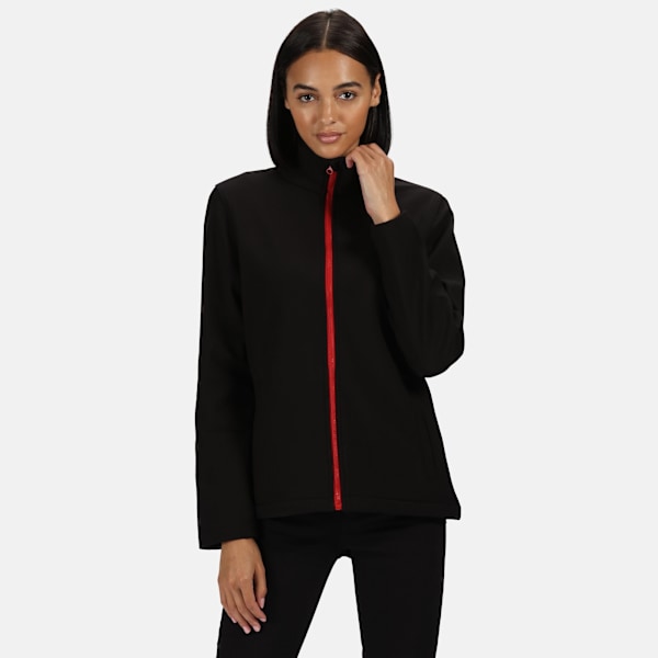 Regatta Womens/Ladies Ablaze Printable Soft Shell Jacket 12 UK Black/Classic Red 12 UK