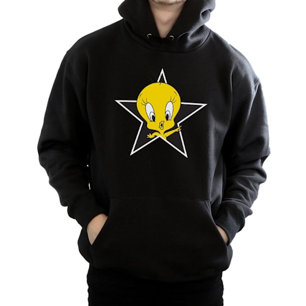 Looney Tunes Herr Tweety Pie Star Hoodie XXL Svart Black XXL