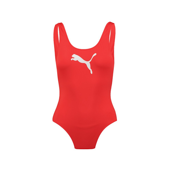 Puma Dam/Kvinnor Logo One Piece Baddräkt XS Röd Red XS