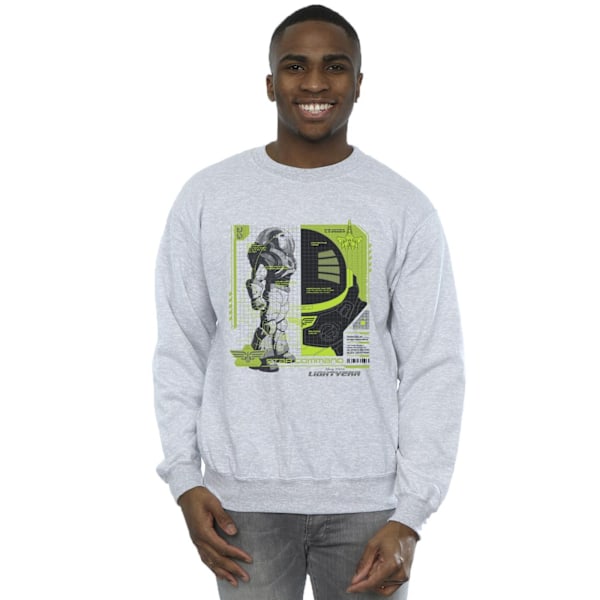 Disney Mens Lightyear Buzz Tech Panel Sweatshirt L Sports Grey Sports Grey L