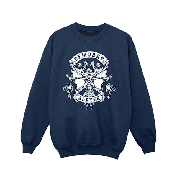 Netflix Girls Stranger Things Demobat Slayer Sweatshirt 12-13 år Navy Blue 12-13 Years