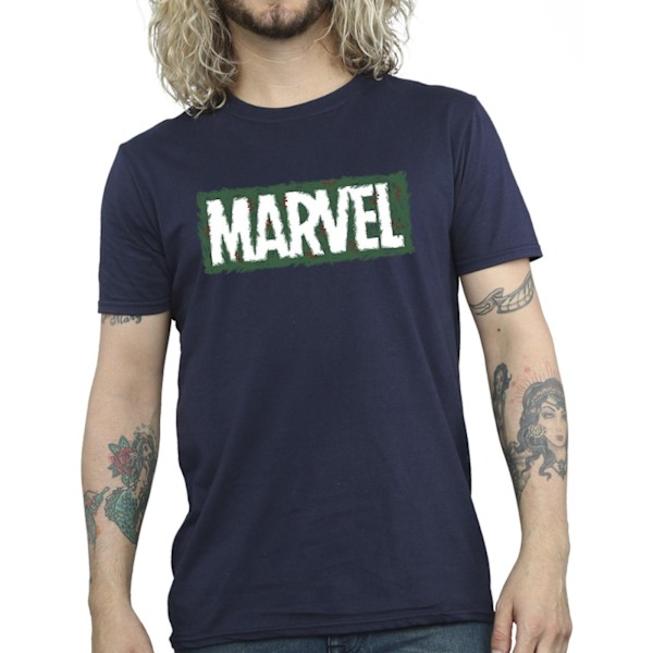 Marvel Holly Logo T-shirt 4XL Marinblå Navy Blue 4XL