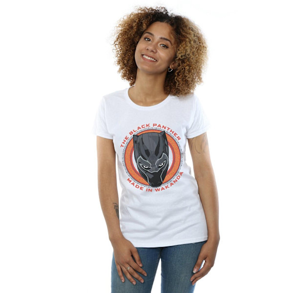 Marvel Dam/Kvinnor Black Panther Made in Wakanda Röd Bomull T-shirt White S