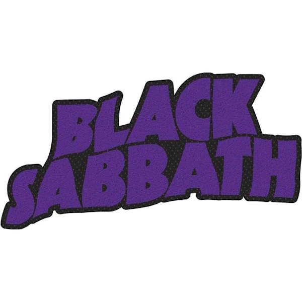Black Sabbath Logo Vävda Utstansade Patch En Storlek Lila Purple One Size