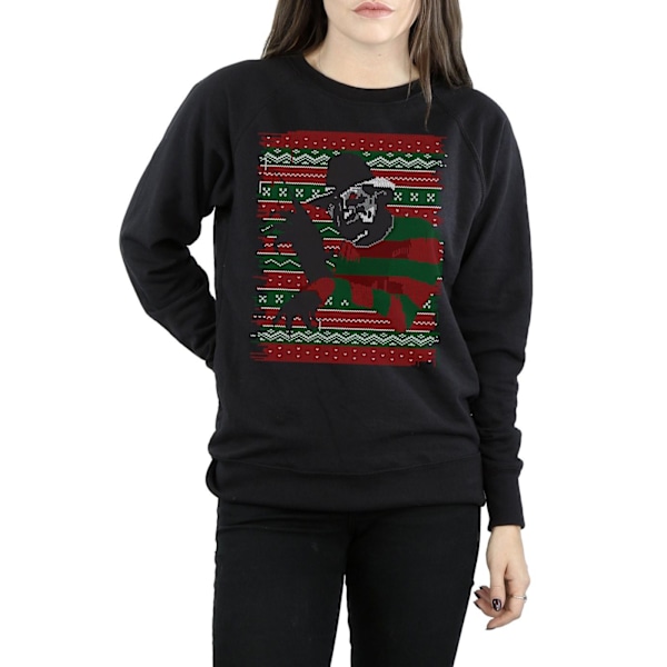 A Nightmare On Elm Street Dam/Damer Jul Fair Isle Sweatshirt Black L